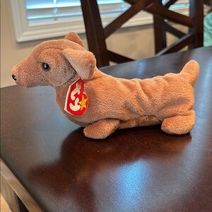 Ty Brown Dachshund Plush Toy